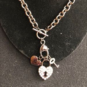 Toggle Guess necklace and bangle bracelet set